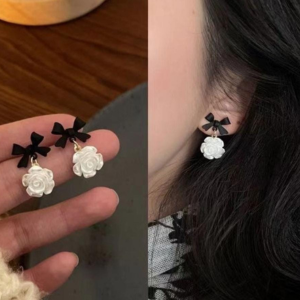 Flower and Bow Earrings